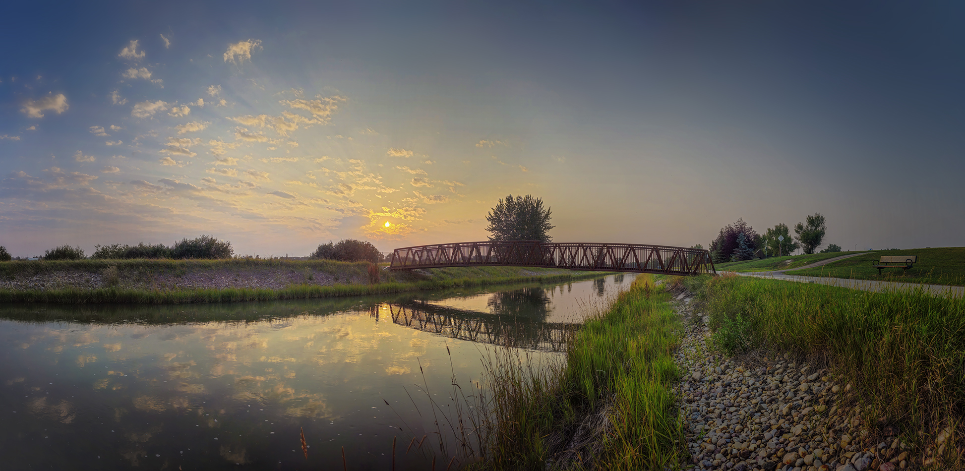Lazy Summer Evening, Tom Sadler Bridge, Strathmore, Alberta. 2023-07-18