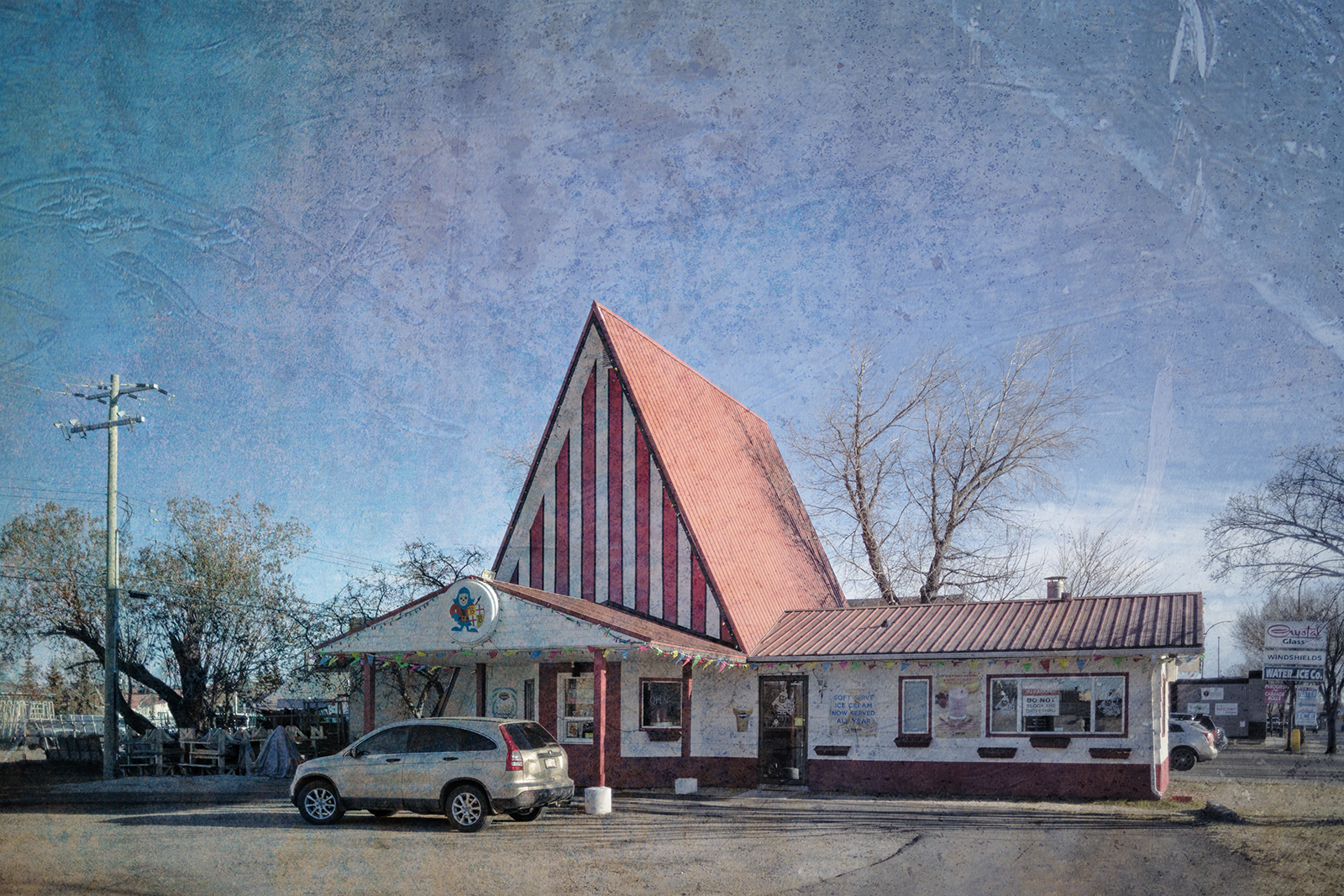 Not exactly a lunch rush, Burger Baron, Leduc, AB, 2023-11-13