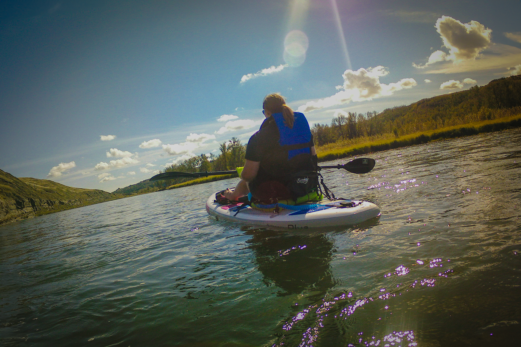 Akaso EK-7000 Test Image, Best seat in the house, McKinnon Flats to Johnson's Island, Bow River Float, 2024-09-15