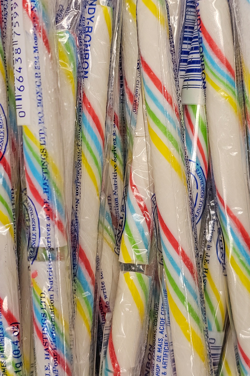 Peppermint candy sticks, Bulk Barn, Calgary, Alberta, 2024-02-10
