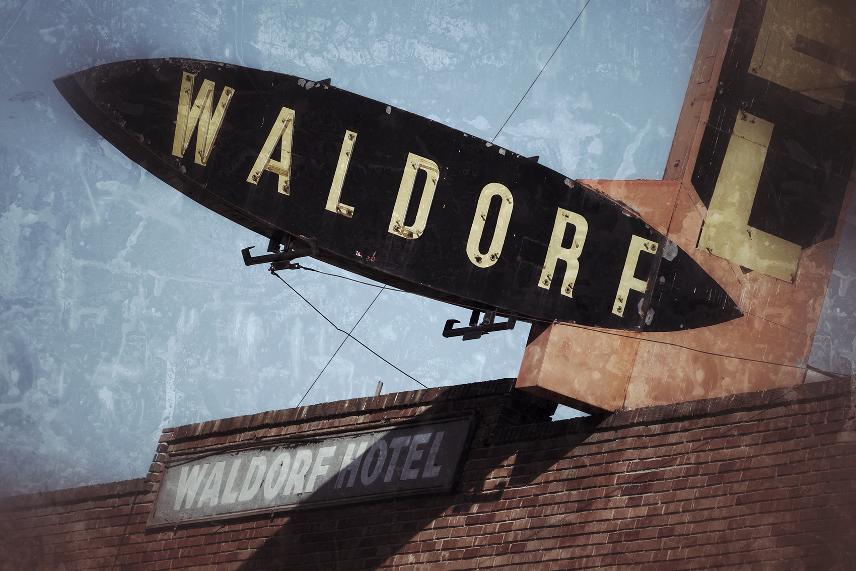 Signage, Waldorf Hotel, Drumheller, Alberta, 2024-02-21