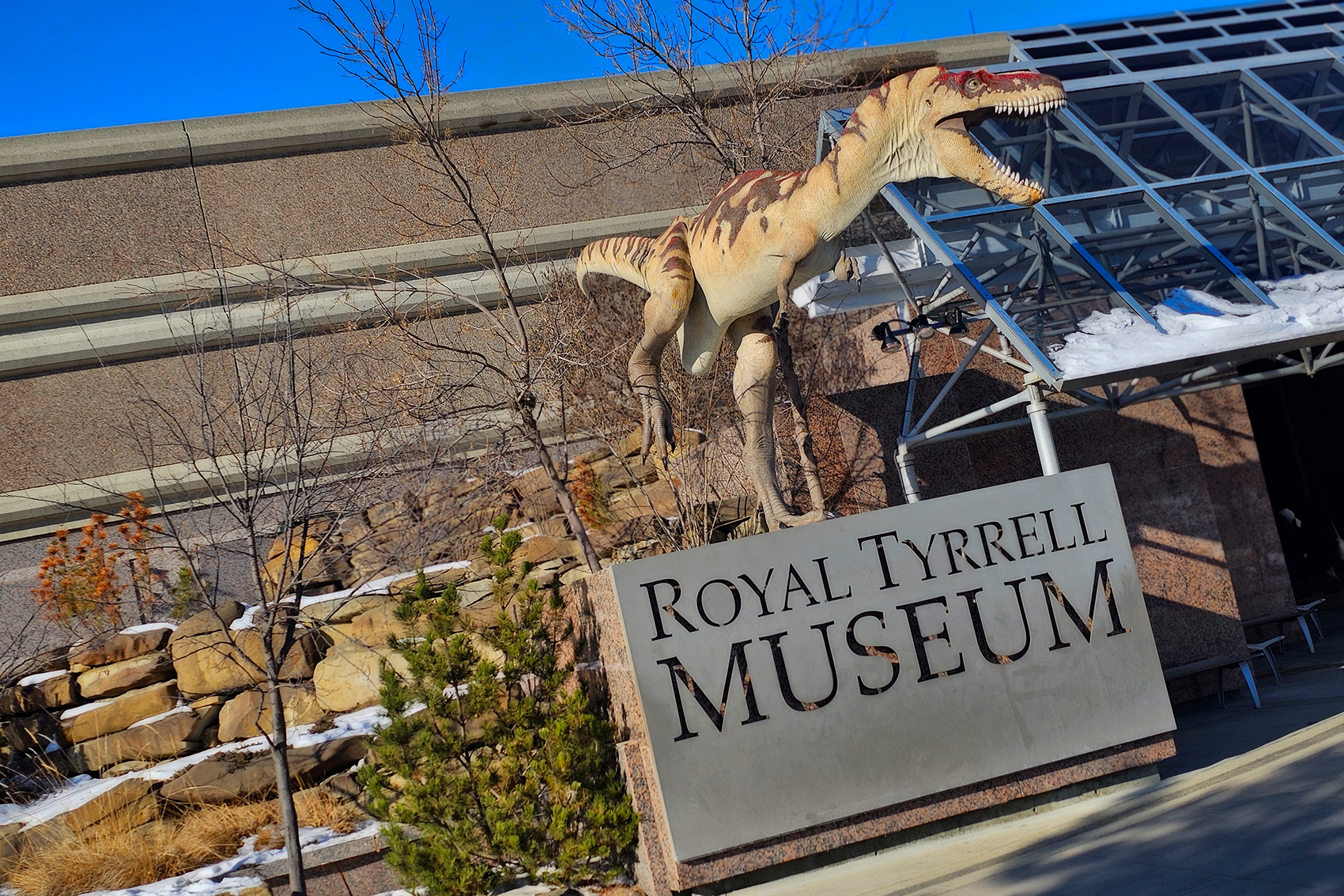 Entrance of Royal Tyrell Museum, Drumheller, Alberta, 2024-02-21
