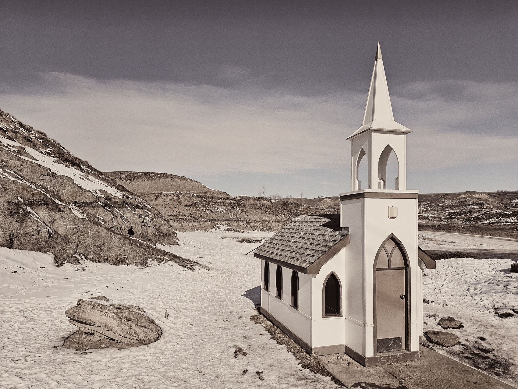 The Little Church Revisited, Drumheller, Alberta, 2024-02-21