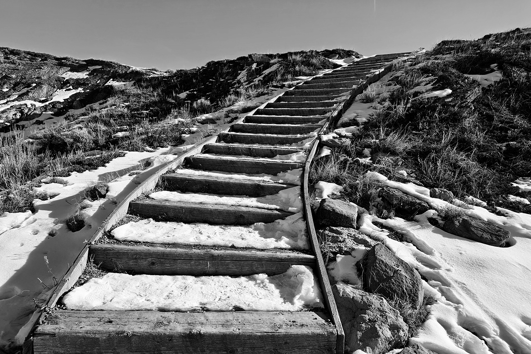 Those goddamn stairs, Midland Provincial Park, Drumheller, Alberta, 2024-02-21