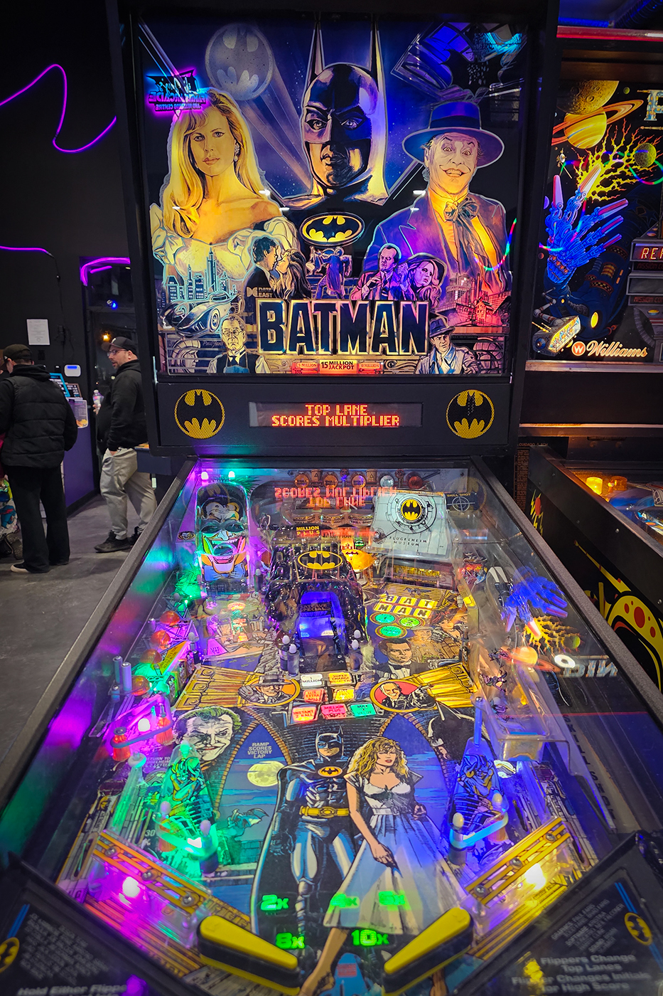 Batman Pinball Machine, Lil' Jay's Family Arcade, Strathmore, Alberta, 2024-02-24