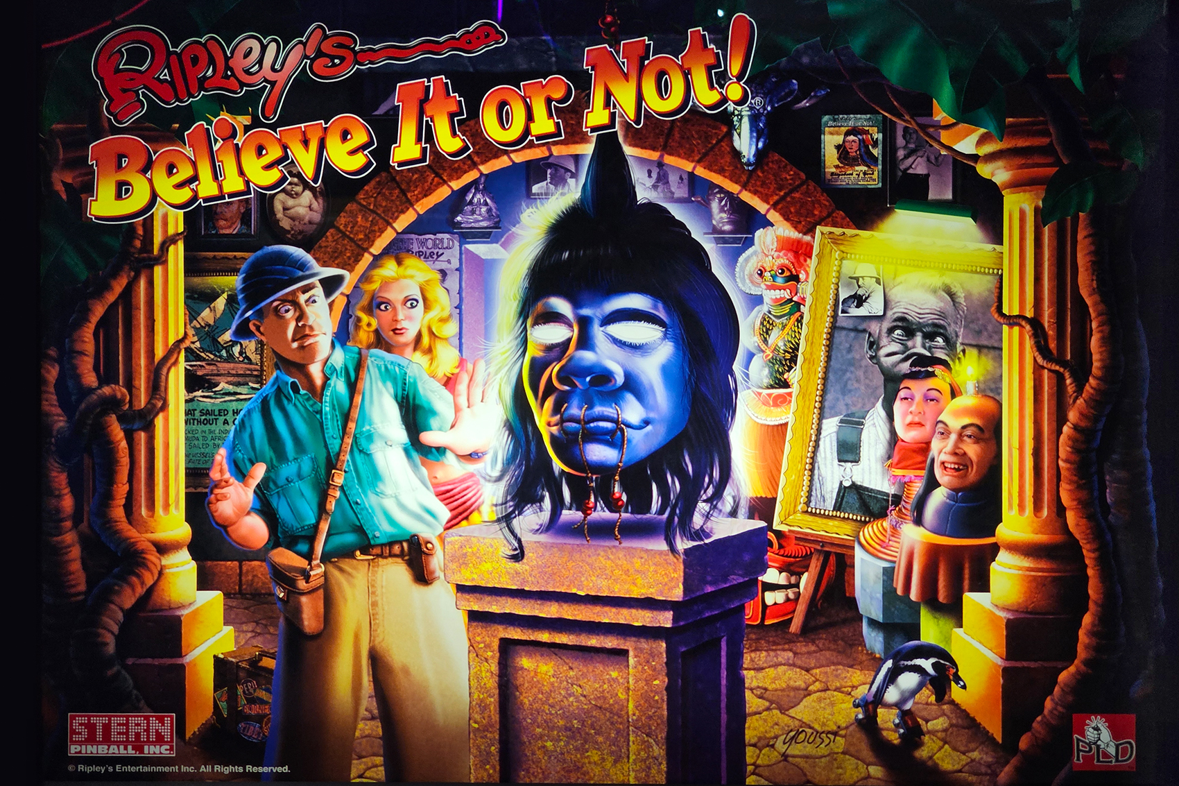 Ripley's Believe It Or Not Pinball Machine Top Glass, Lil' Jay's Family Arcade, Strathmore, Alberta, 2024-02-24