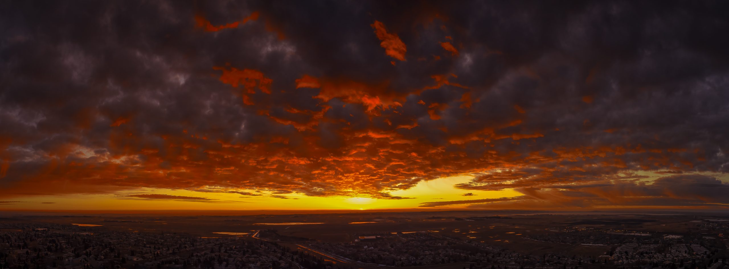 Fire along the sky, Strathmore, Alberta, 2024-03-13