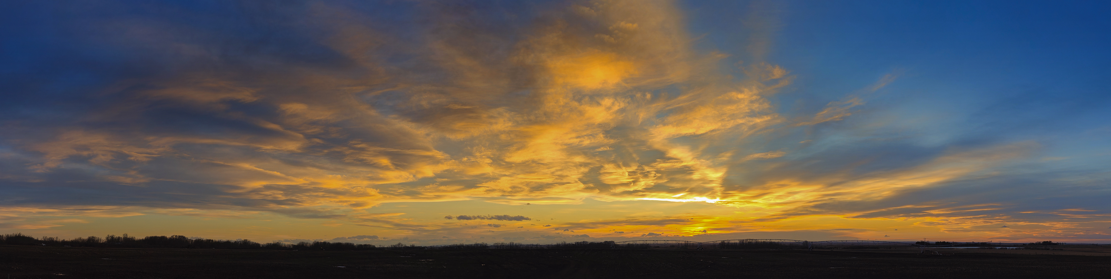 Conflagration, Sunset, Wheatland County, AB, 2024-04-02