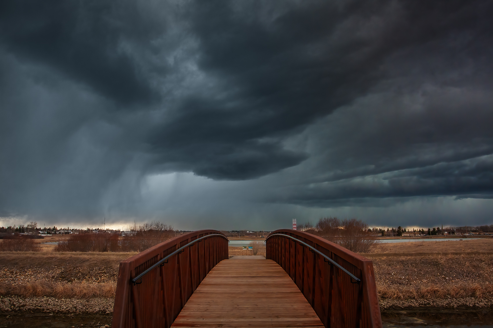 Bridge to nowhere, Tom Sadler Bridge, Strathmore, AB, 2024-04-09