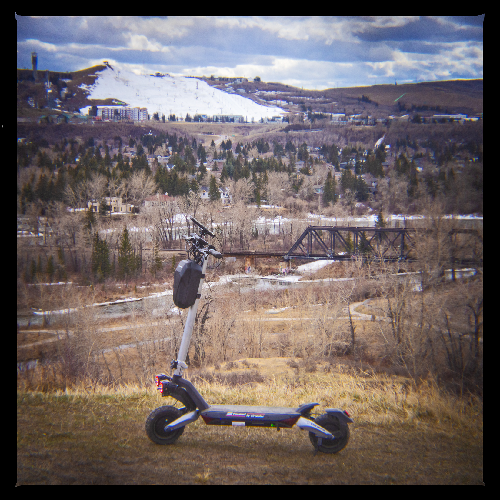 Have scooter will travel, Bowmont Park, Calgary, AB, 2024-04-12