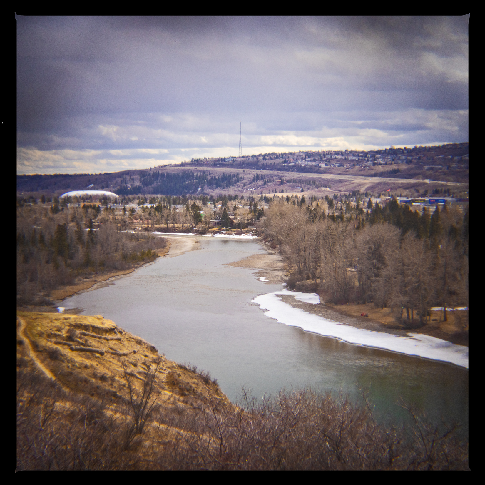 The Bow is running low, Bowmont Park, Calgary, AB, 2024-04-12