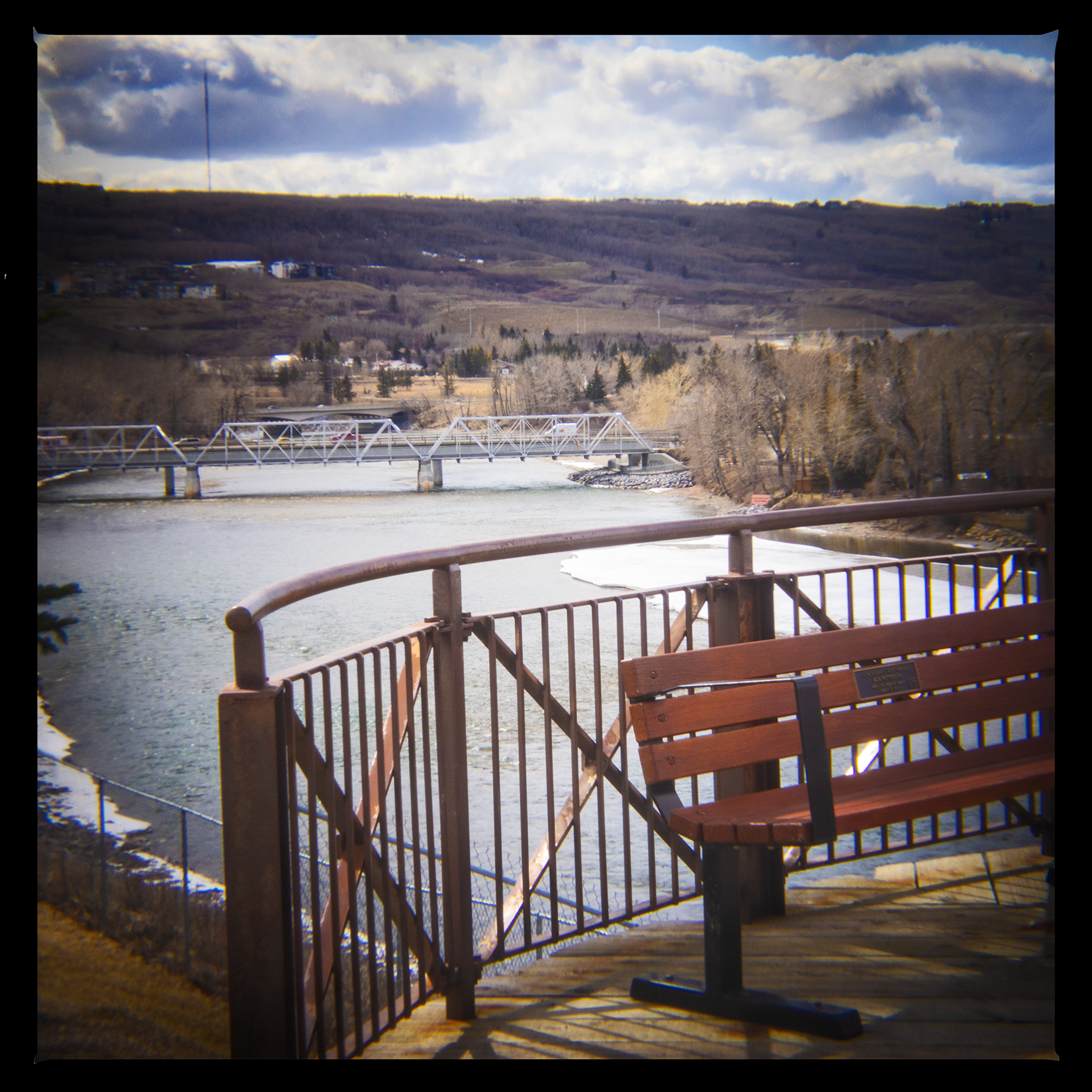 Shouldice Bridge Overlook, Bowmont Park, Calgary, AB, 2024-04-12