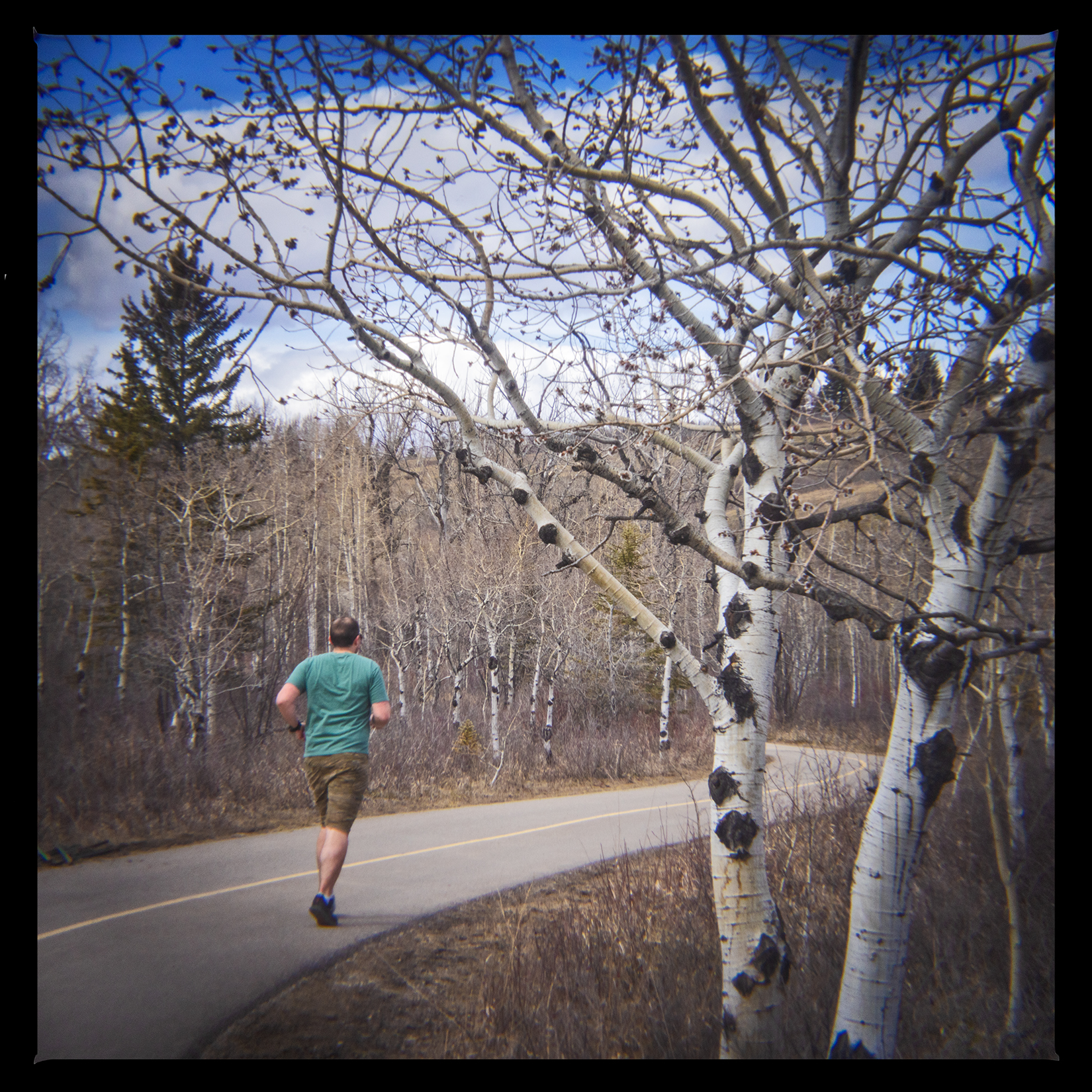 A j-j-j-j-jogger, Bowmont Park, Calgary, AB, 2024-04-12