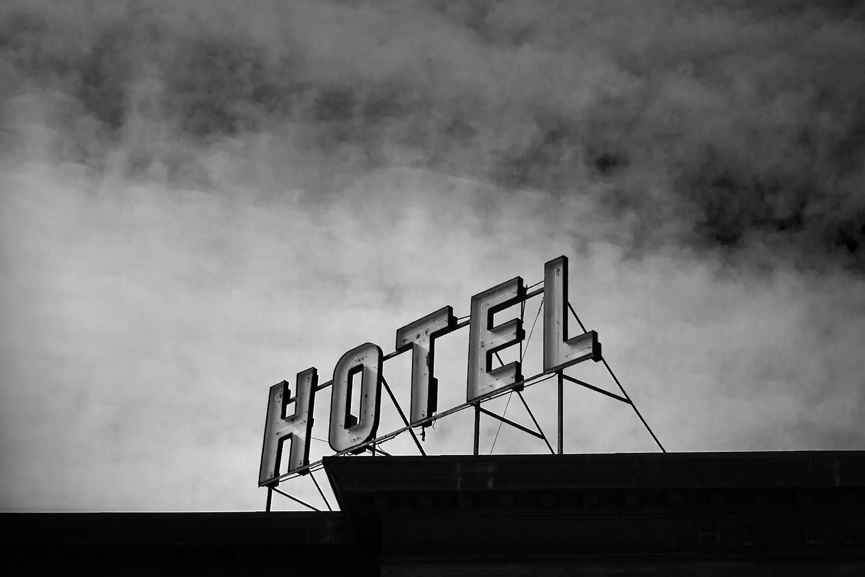 Hotel Sign in &W, Bassano, AB, 2024-04-13