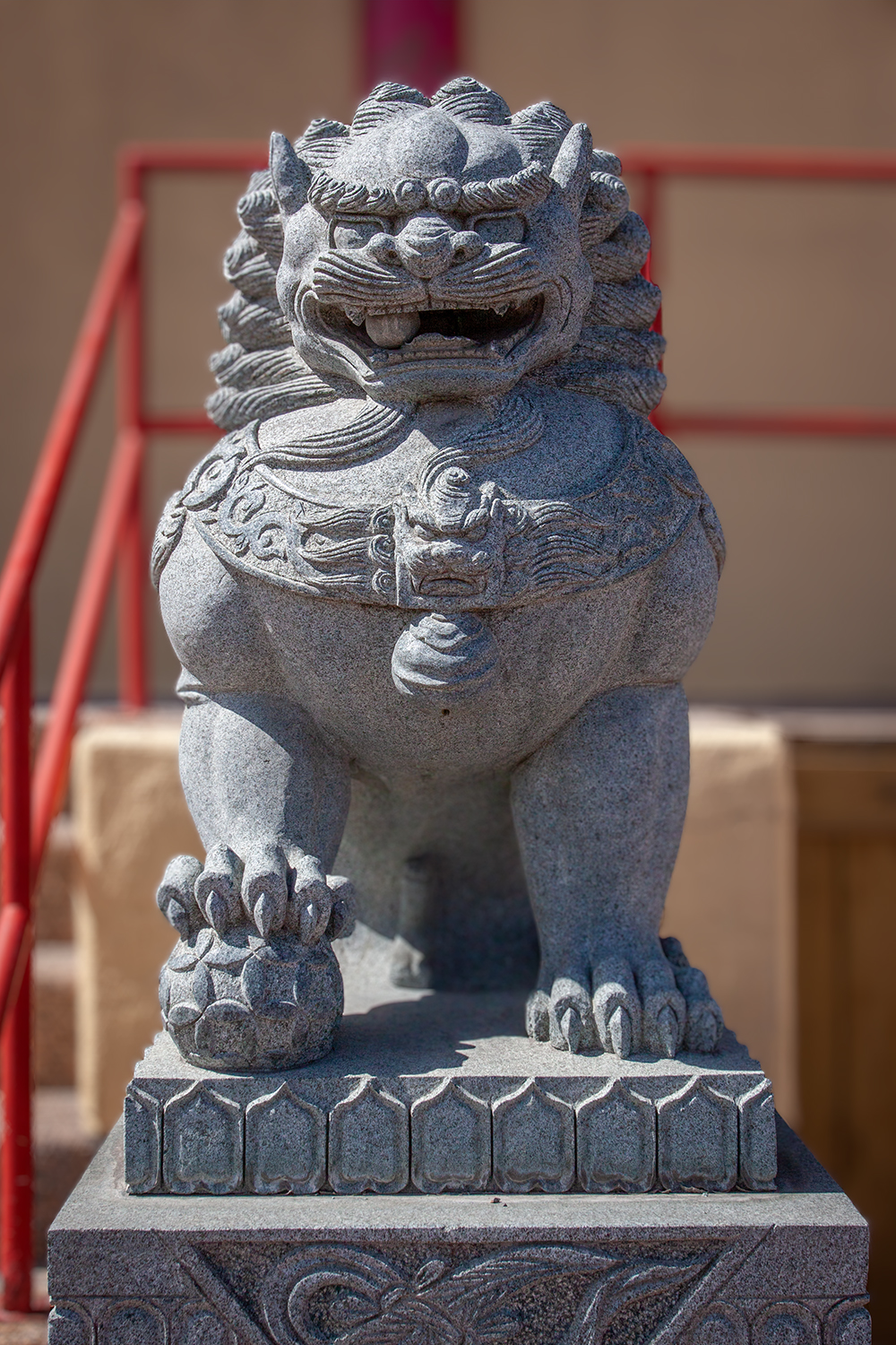 You shall not pass, Pai Yuin Temple, 16th Avenue, Calgary, AB, 2024-04-27