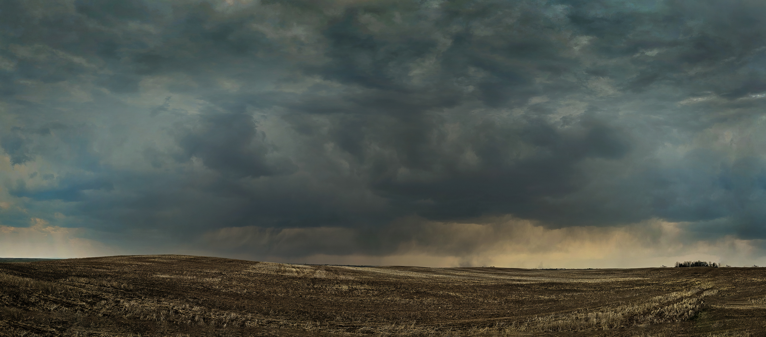 Heading into the next squall, Hwy 817, West of Hanna, Alberta, 2024-05-19