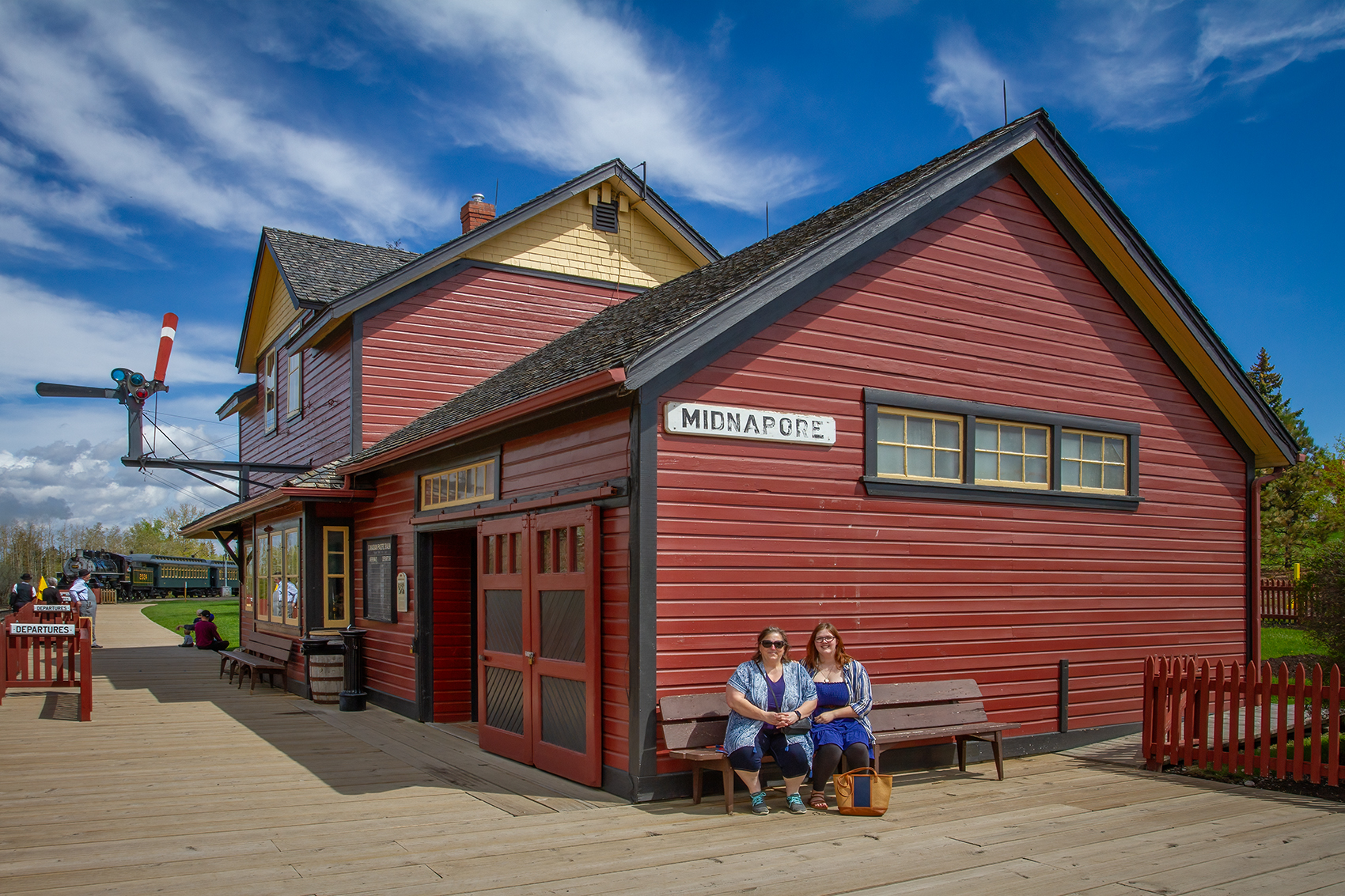 Passengers, Midnapore Station, Heritage Park, Calgary, AB, 2024-05-25