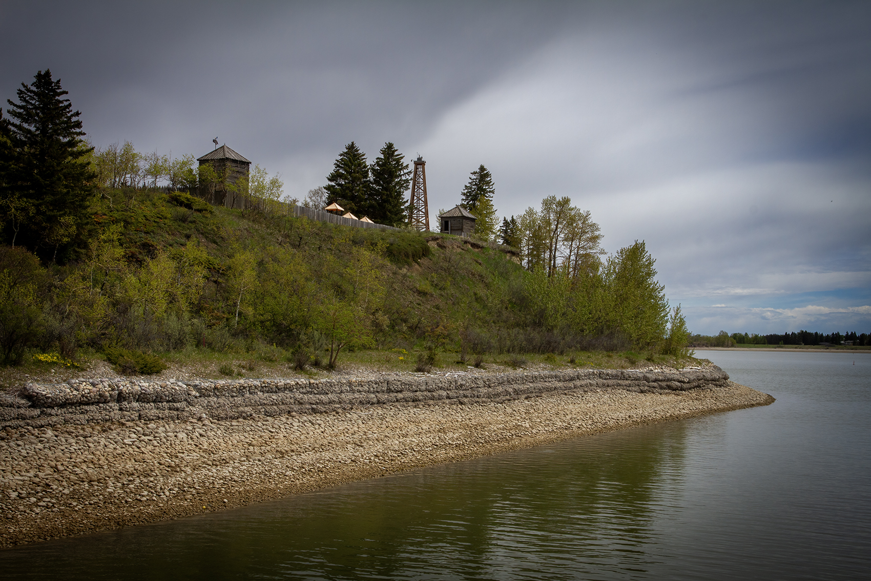Glenmore reservoir is down, Heritage Park, Calgary, AB, 2024-05-25