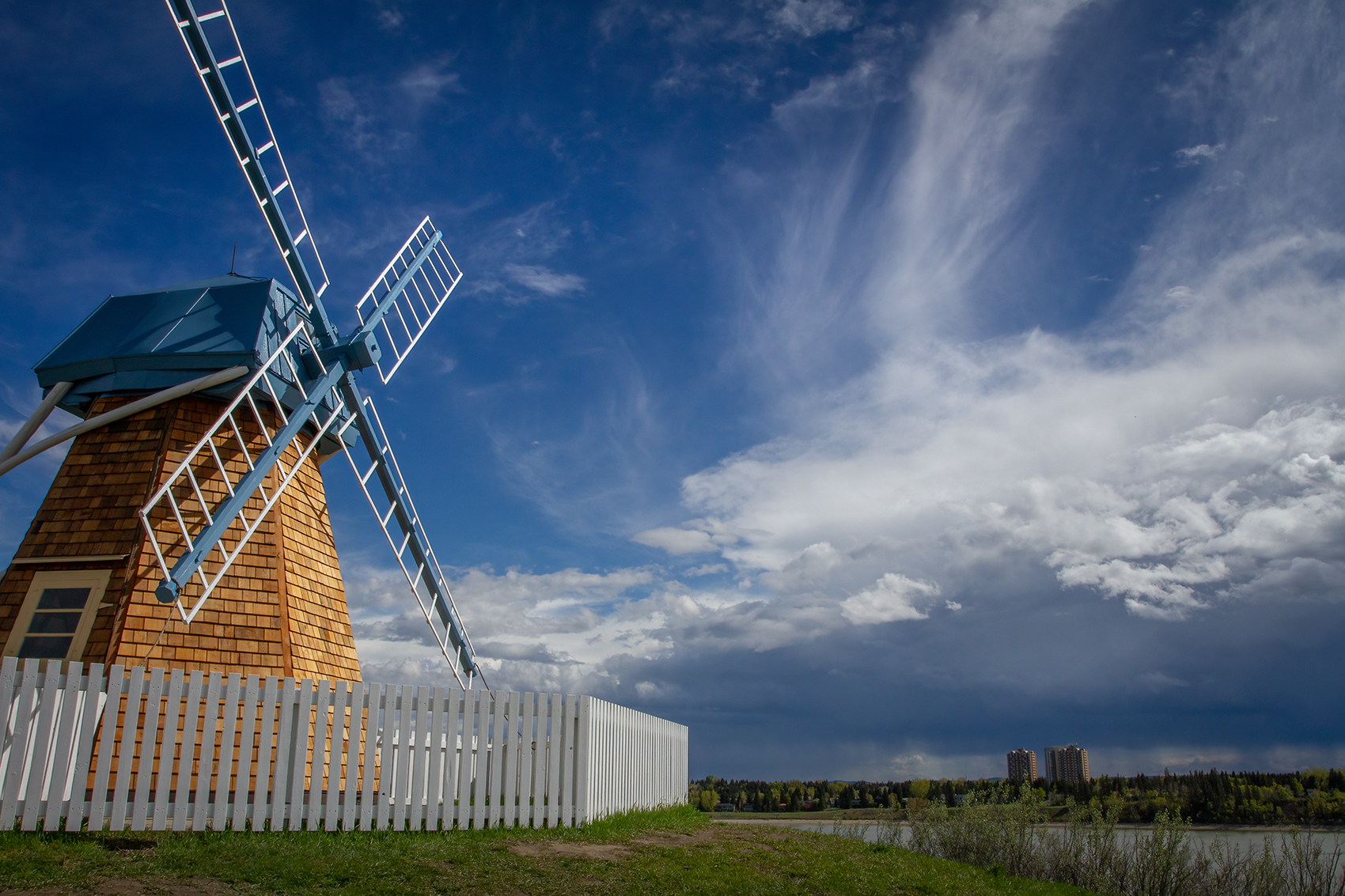 Tilting against windmills, Heritage Park, Calgary, AB, 2024-05-25