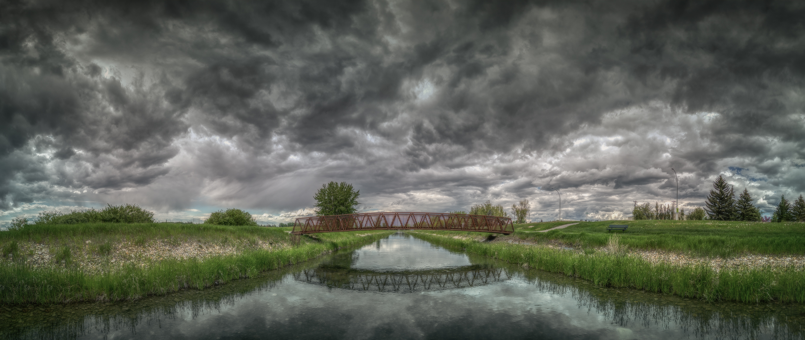 Reflections, Tom Sadler Bridge, Strathmore, AB, 2024-06-02