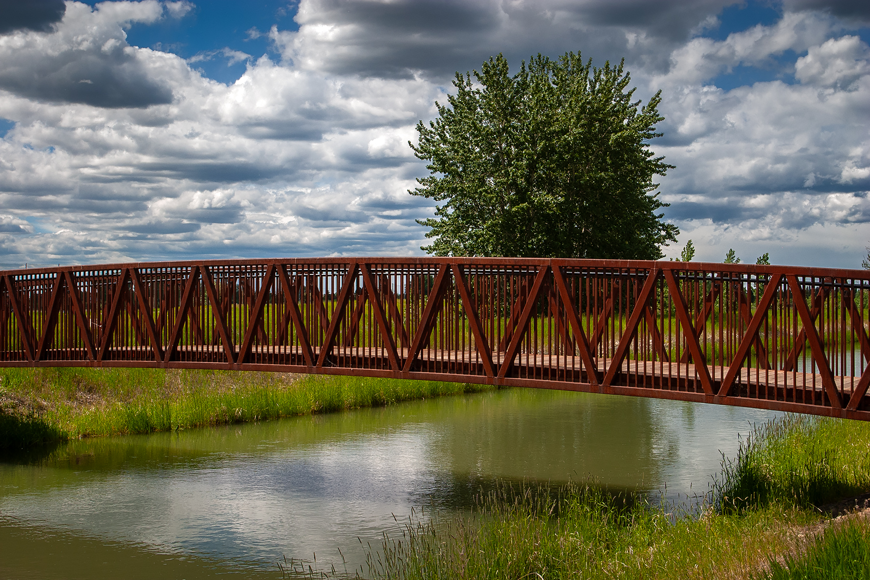 Nice day for a walk, Tom Sadler Bridge, Strathmore, AB, 2024-06-12