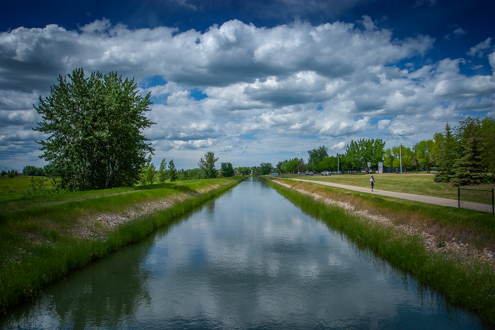 Looking north, Tom Sadler Bridge, Strathmore, AB, 2024-06-12