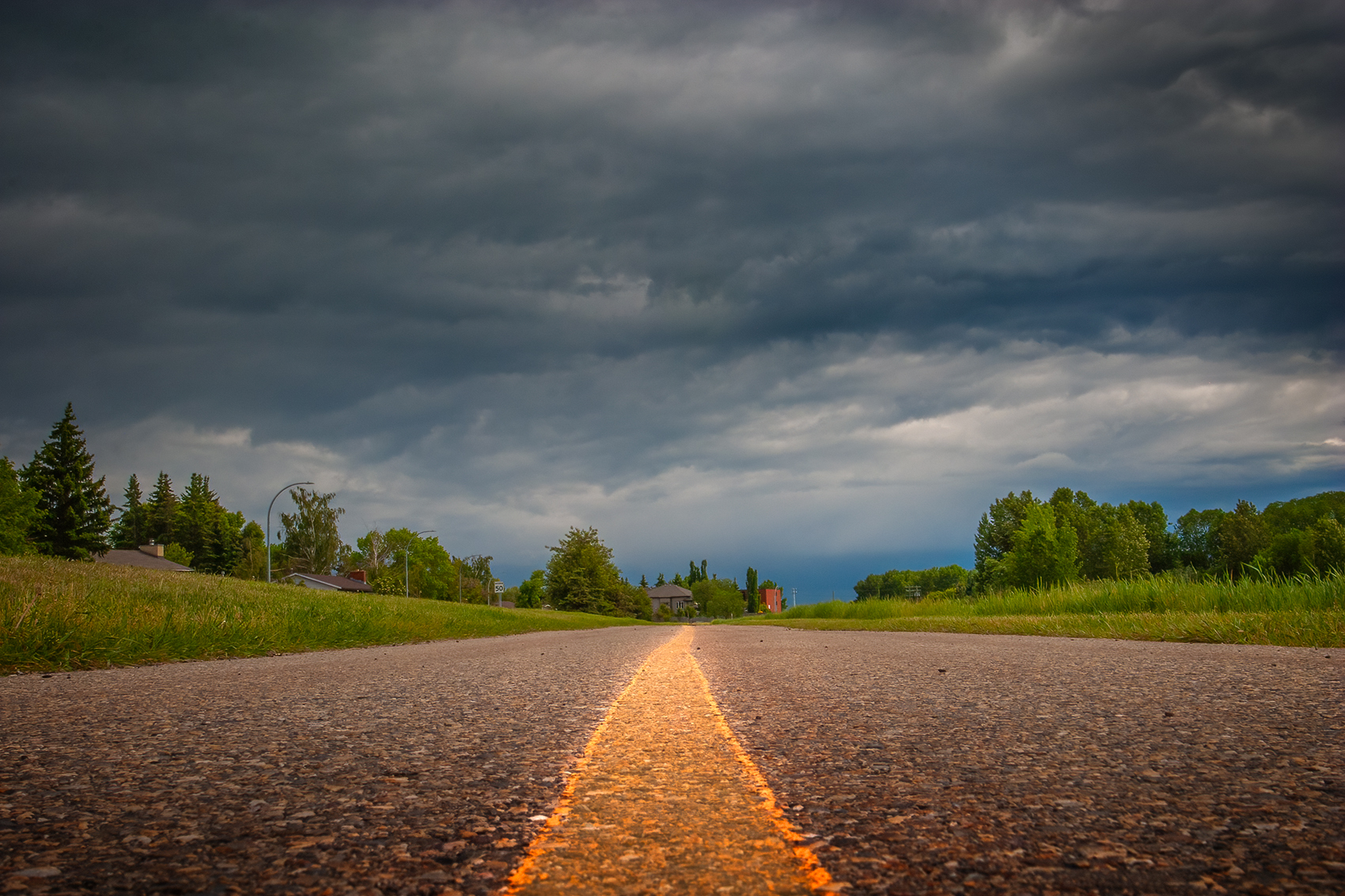 Heading south, Strath Path on Thomas Drive, Strathmore, AB, 2024-06-16