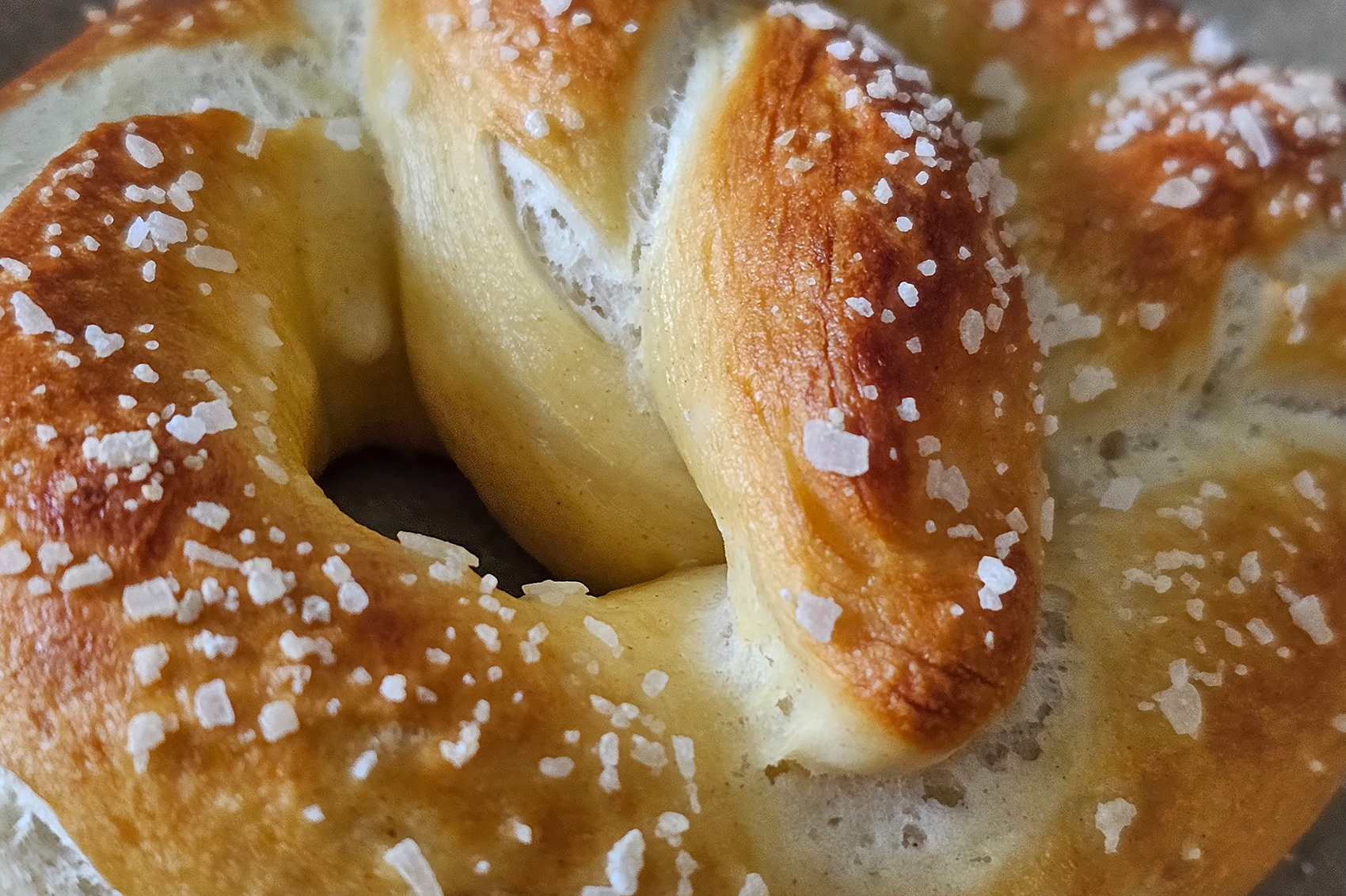 Fresh baked pretzel, Strathmore, AB, 2024-06-30