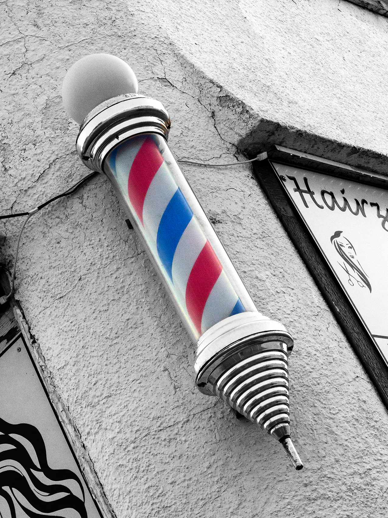 Barber's pole, Bashaw, Alberta, 2024-07-20