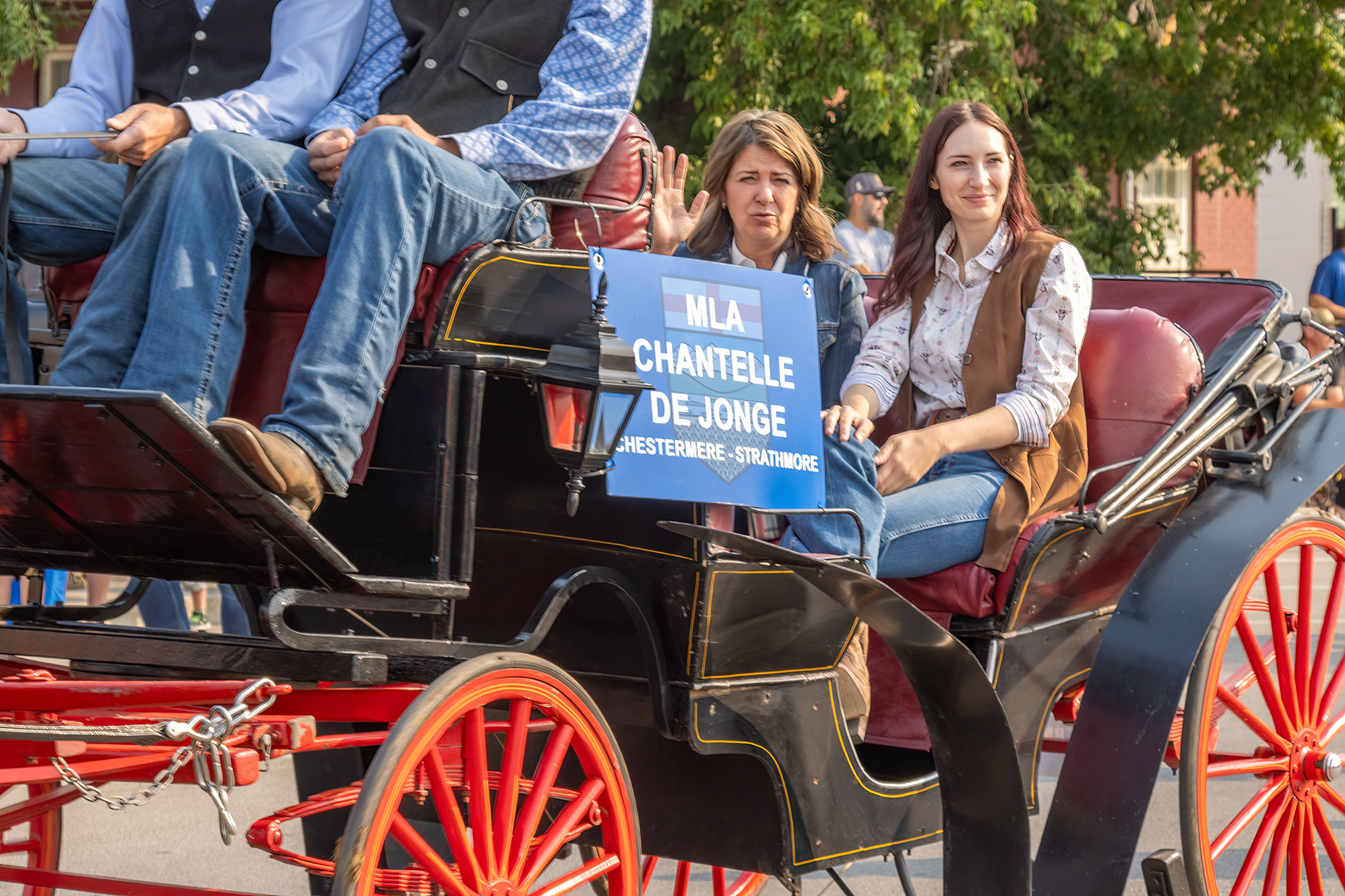 Danielle Smith and Chantelle De Jong, Strathmore Parade, Strathmore, AB, 2024-08-03