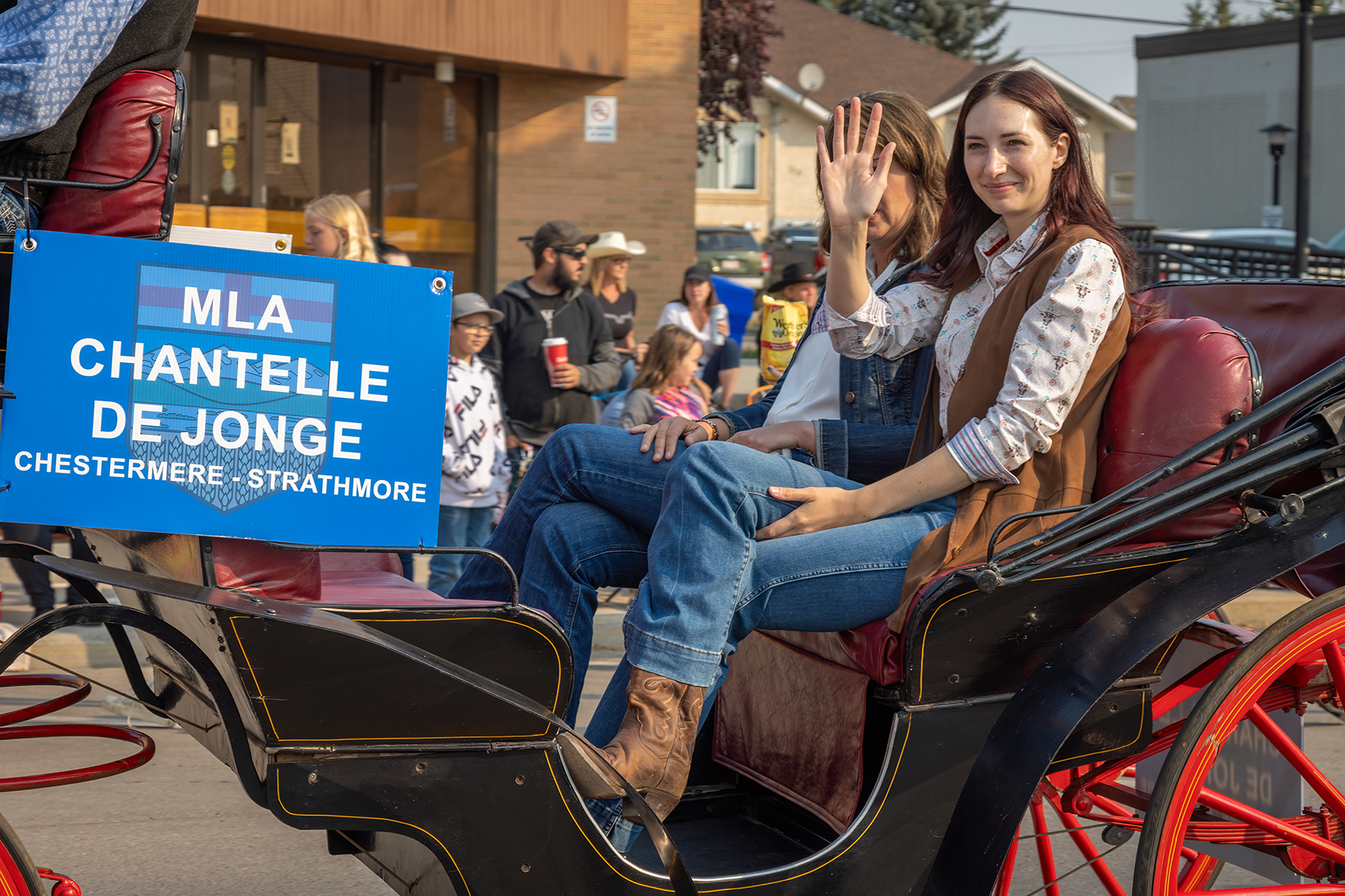 Danielle Smith and Chantelle De Jong Whoops, Strathmore Parade, Strathmore, AB, 2024-08-03