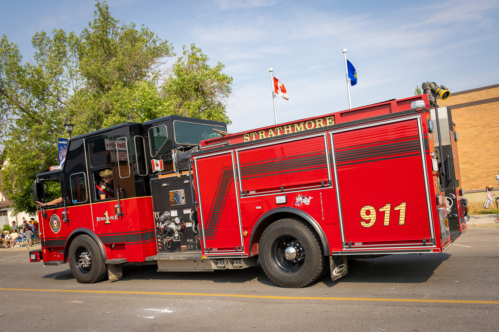 Fire 08, Stampede Parade, Strathmore, AB, 2024-08-03