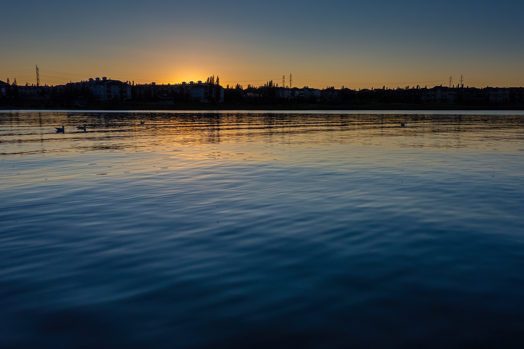 What passes for a sunset, Night Falling, Chestermere Lake, Chestermere, AB, 2024-08-29