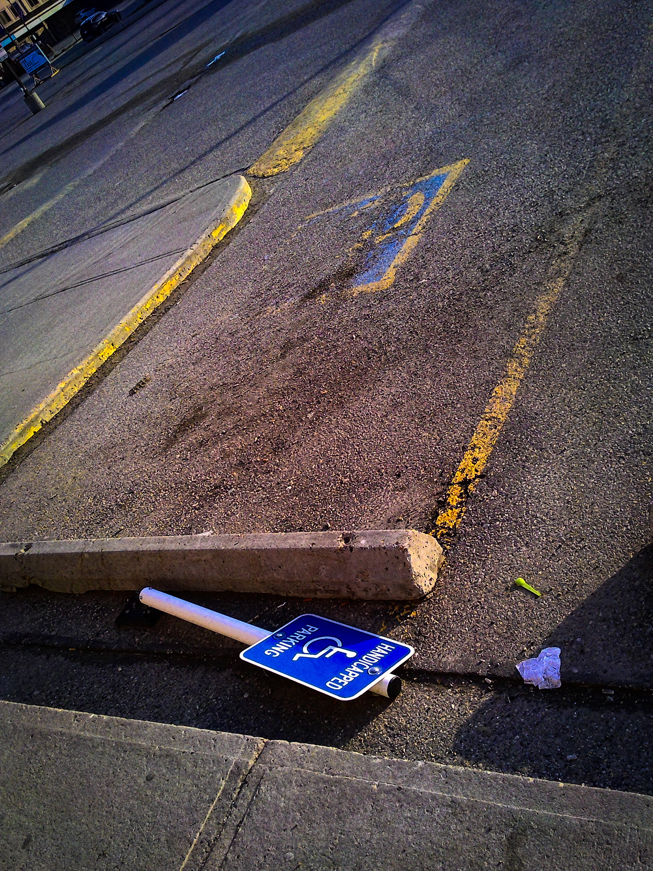 Blind people should not use the handicapped space, Strathmore, AB, 2025-04-22