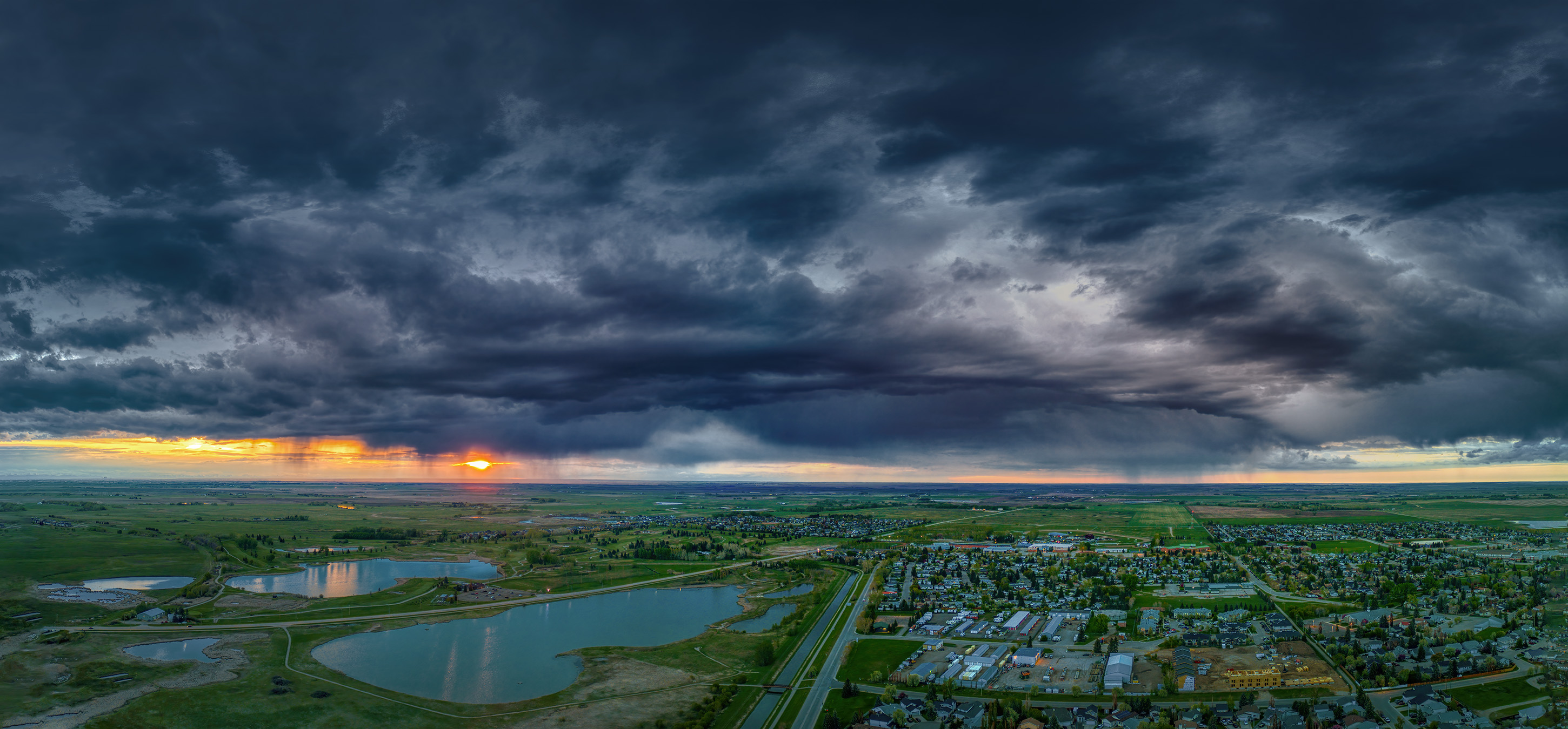 More rain you say, 155m above Thornbriar Green looking north, Strathmore, AB, 2025-05-19