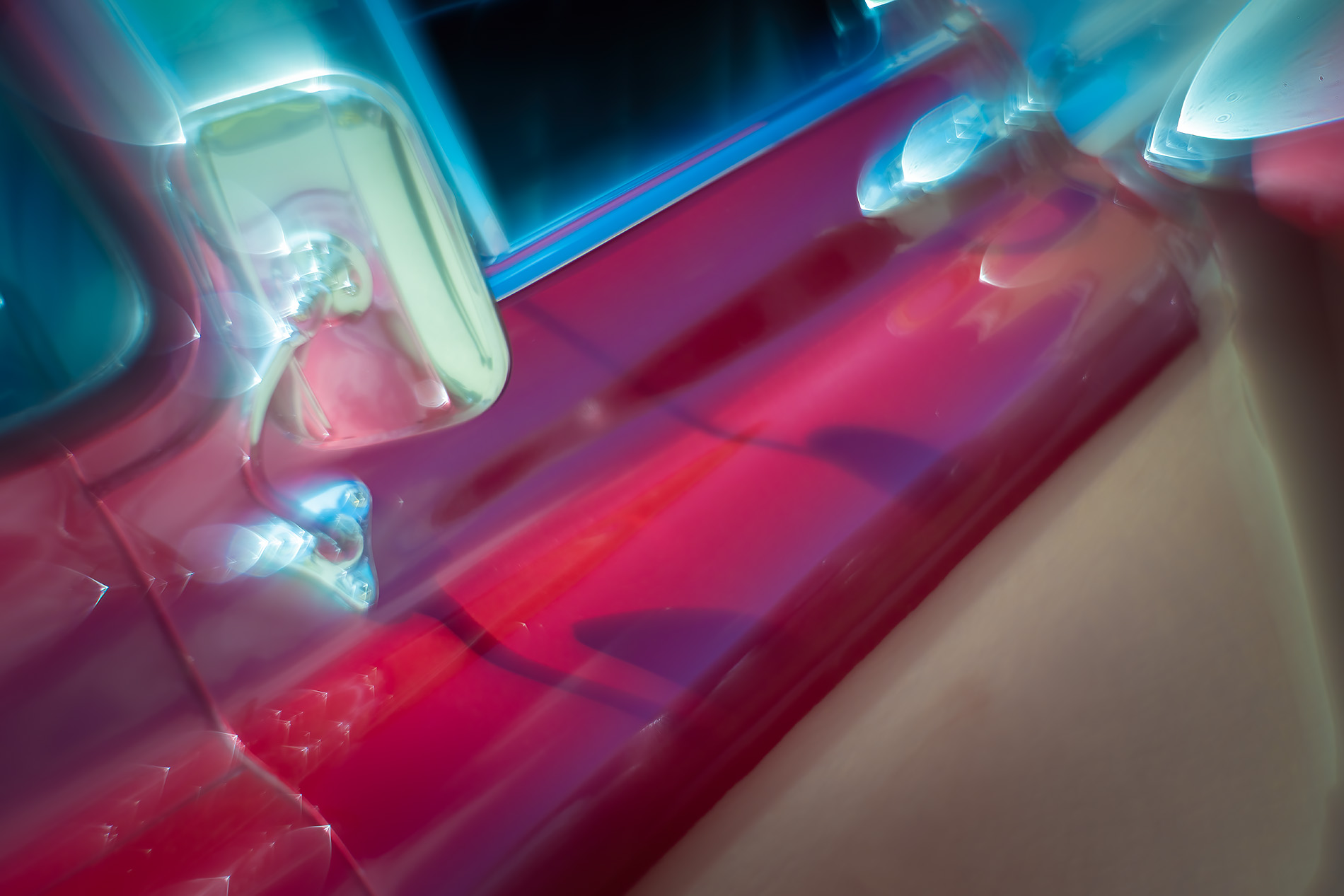 Objects in mirror may be more distorted than they appear, Car Show, Elnora, AB, 2025-05-24