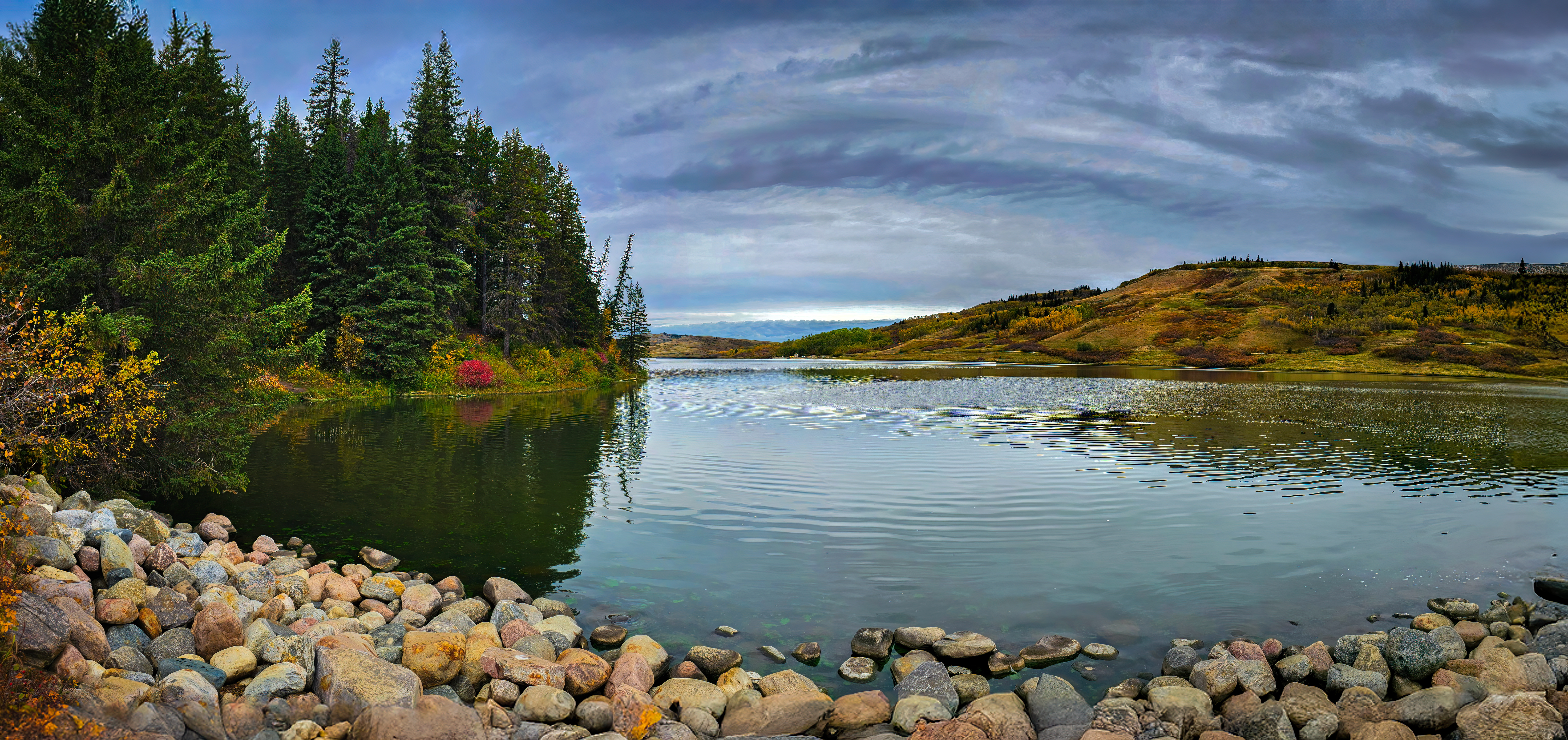 View from the Berm, Reesor Lake, Cypress Hills Provincial Park, AB, 2025-10-04