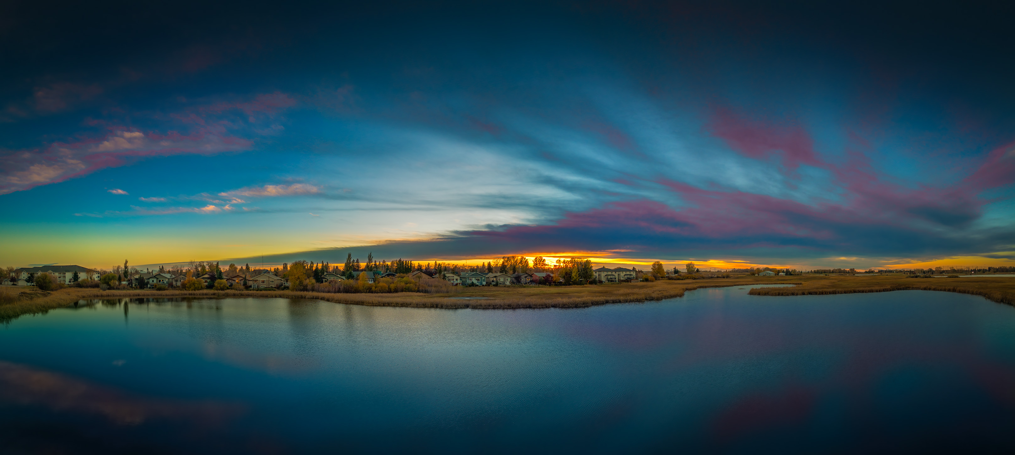 Lesser sunset, Lower Gray Pond, Strathmore, AB, 2025-10-20