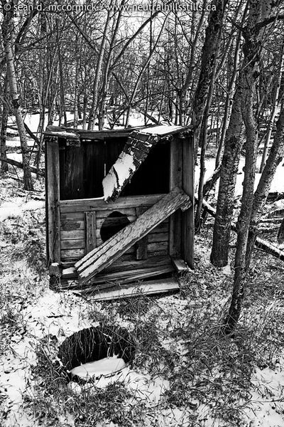Where no man will go again: Outhouse, Pell homestead
