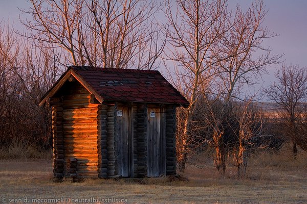 Mom & Dad:  Outhouse, Campground, Esther AB