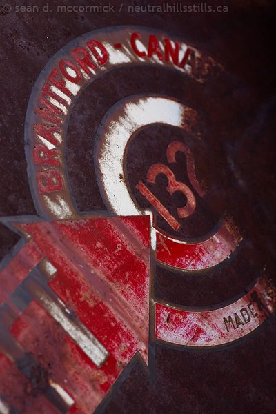 Faded logo, Cockshut SP-132 Combine [1 of 2]