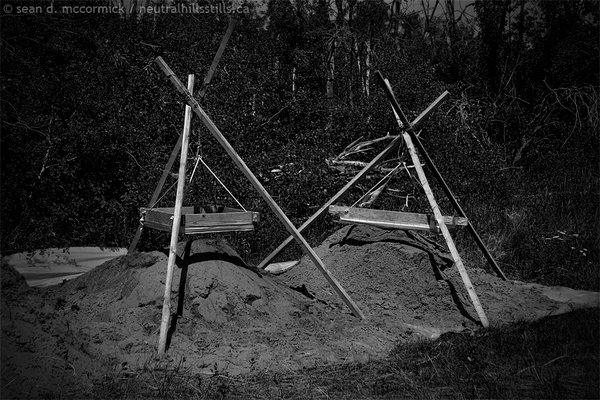 Bodo archeological dig: Sifting stands