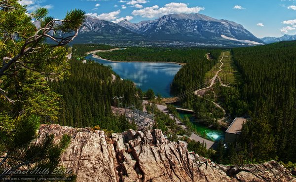 Kannaskis Country: Rundle Canal & Power Plant Seen from Above