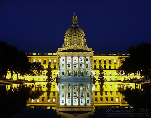 Night Shot of the Alberta Legislature