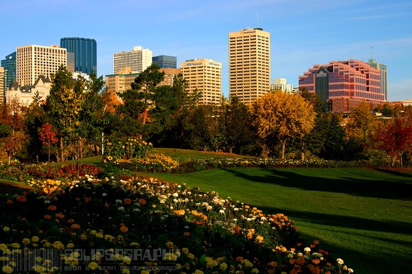 Downtown Edmonton Viewed from Muttart Grounds [2 of 2]