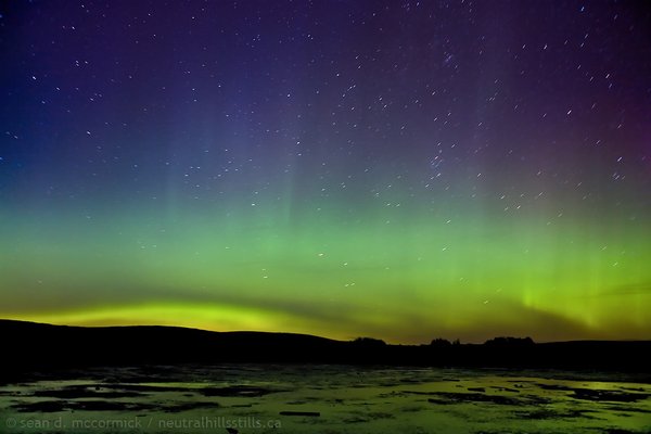 Aurora On The Wane - Hwy 12 North of Kirriemuir