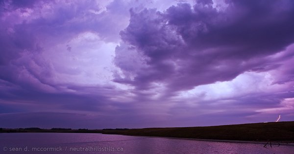 Clouds Backlit by Lightning on a Moonless Night