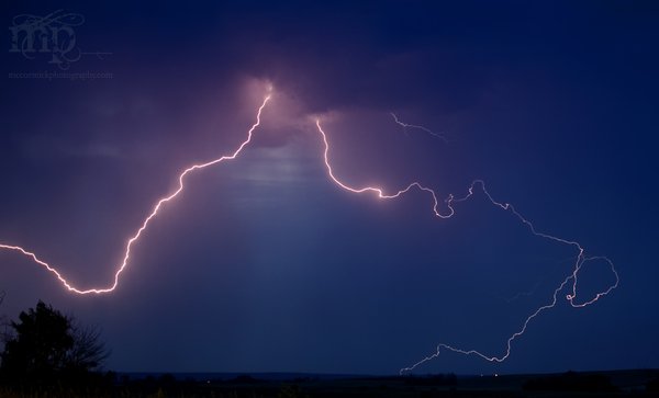 Lightning Over John's Hay Field