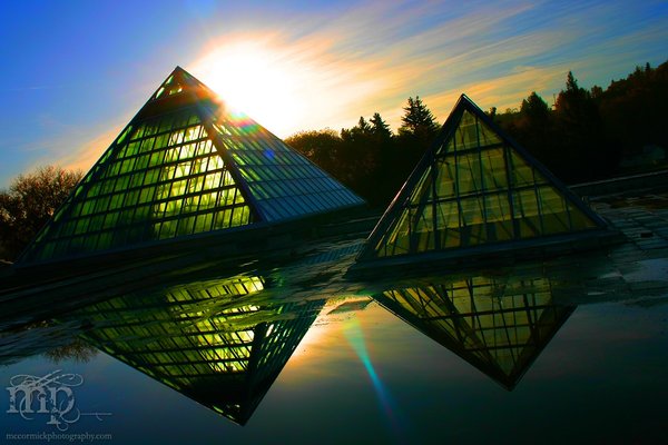 Muttart Conservatory Sunrise, Sep 25, 2004