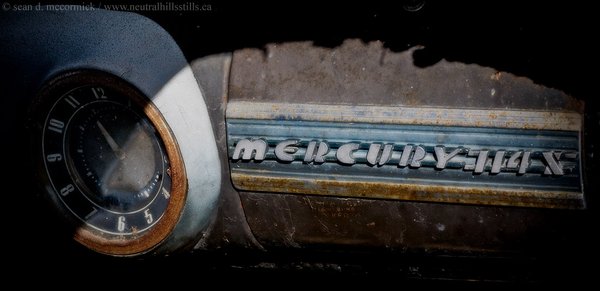 1948 Mercury 114X Coupe: Clock and Dash Badge